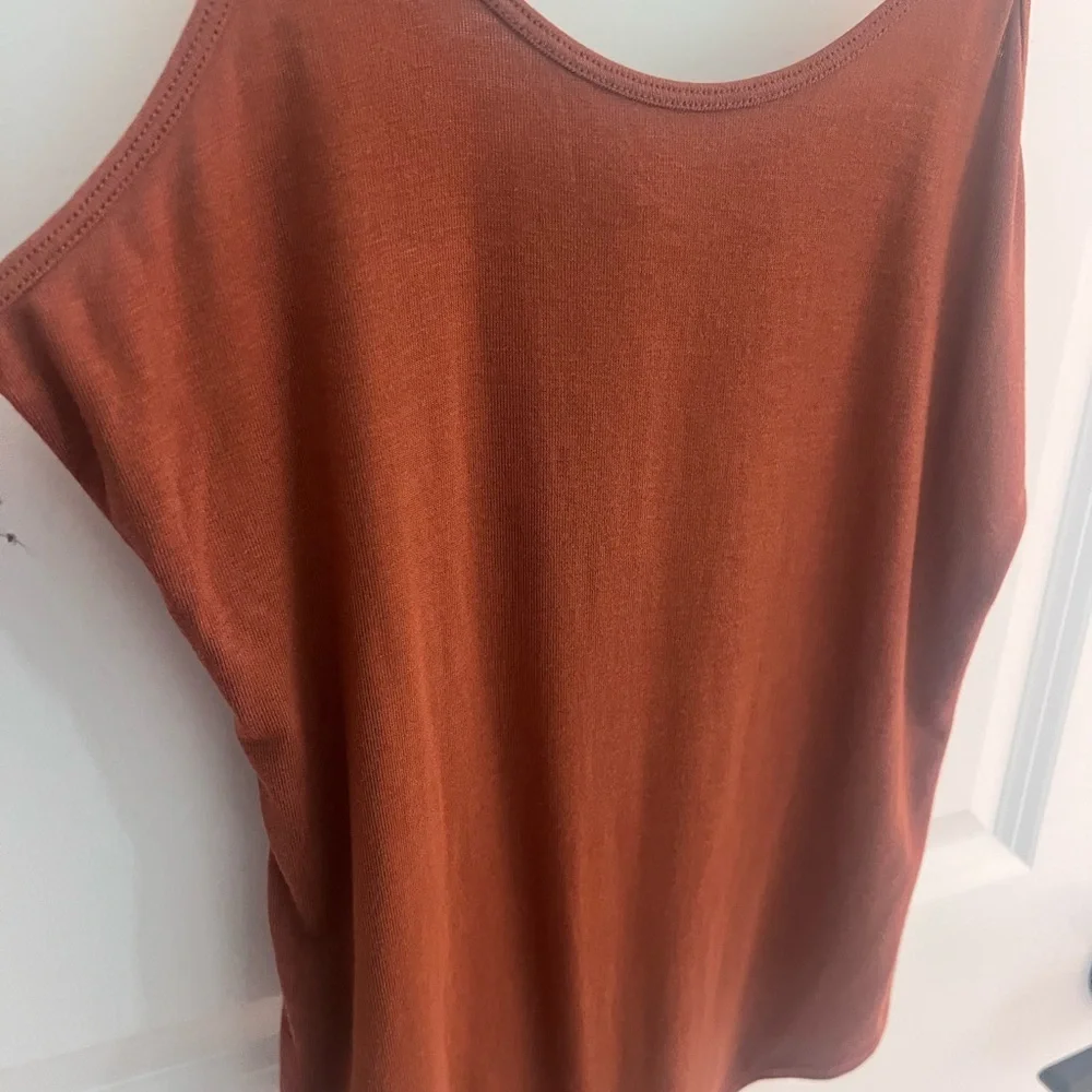 Elegant Rustic Brown Women's Bodysuit Top - Picture 3 of 5